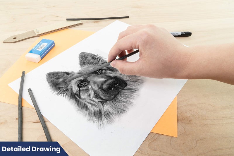 Pacific Arc Artist Vine Charcoal, Medium, Black 12 Pieces, Artist Vine Charcoal Sticks, Medium and Smooth Drawing Charcoal - Image 5